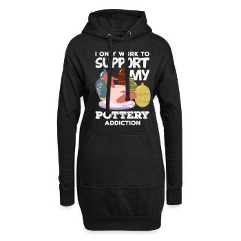 Lustiges Töpfer Töpfern Geschenk Geschenkidee - Hoodie-Kleid - Schwarz - Vorne