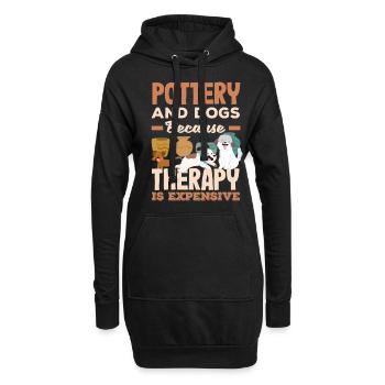 Lustiges Töpfer Töpfern Geschenk Geschenkidee - Hoodie-Kleid - Schwarz - Vorne