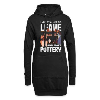 Lustiges Töpfer Töpfern Geschenk Geschenkidee - Hoodie-Kleid - Schwarz - Vorne