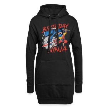 Ce petit Ninja a 7 ans Birthday Shirt - Sweat-shirt à capuche long Femme - noir - Devant