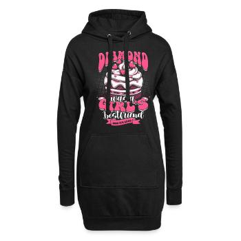 Freundin Ehefrau Valentinstag Kuchen Torte - Hoodie-Kleid - Schwarz - Vorne