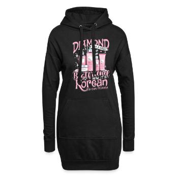 Freundin Ehefrau Korean Skin Care Products - Hoodie-Kleid - Schwarz - Vorne