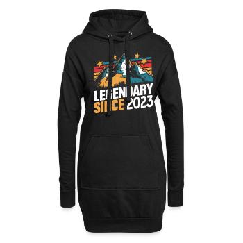 Legendär Seit 2023 Vintage Gebirge Retro Berge - Hoodie-Kleid - Schwarz - Vorne