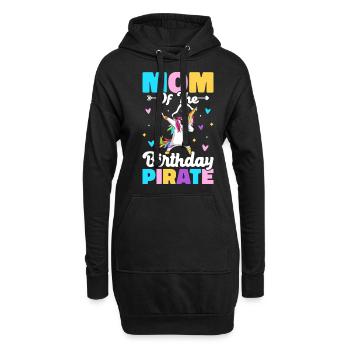 Mom of the Birthday Pirate Pirates Birthday Pirate - Hoodie-Kleid - Schwarz - Vorne