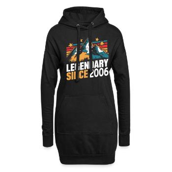 Légendaire depuis 2006 Vintage Montagne Rétro Montagnes - Sweat-shirt à capuche long Femme - noir - Devant