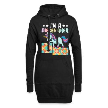 Quilt Lover Knitting Sewing Girl I'm A Piecemaker - Hoodie-Kleid - Schwarz - Vorne