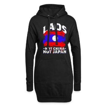 Urgence Laos Urgence Chine Japon Racine du Laos - Sweat-shirt à capuche long Femme - noir - Devant