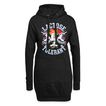 Tolérants au lactose Amateurs de lait - Sweat-shirt à capuche long Femme - noir - Devant