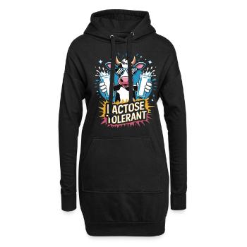 Tolérants au lactose Amateurs de lait - Sweat-shirt à capuche long Femme - noir - Devant