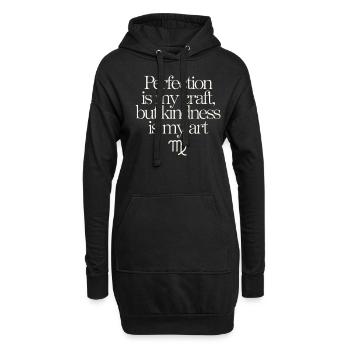 Jungfrau Sternzeichen: Perfektion Und - Hoodie-Kleid - Schwarz - Vorne
