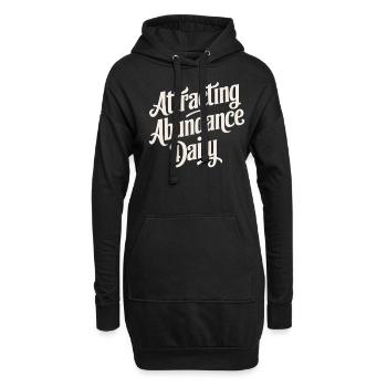 Abondance quotidienne Attirer Manifeste Citation - Sweat-shirt à capuche long Femme - noir - Devant