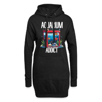 Aquarium Aquaristik - Hoodie-Kleid - Schwarz - Vorne