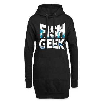 Aquarium Aquaristik - Hoodie-Kleid - Schwarz - Vorne