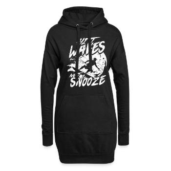 Wakeboarding Wakeboard Hit Waves Not Snooze - Sweat-shirt à capuche long Femme - noir - Devant