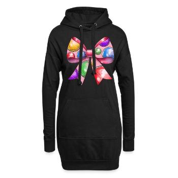 Coquette Bogen Boccia-Kugel Mütter Tag Bocci Band - Hoodie-Kleid - Schwarz - Vorne