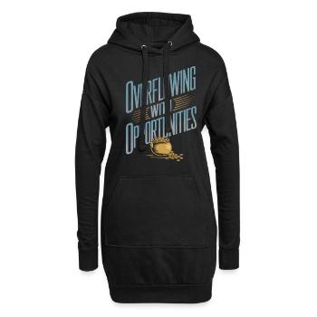 Manifestieren Von Überfluss Mit Möglichkeiten - Hoodie-Kleid - Schwarz - Vorne