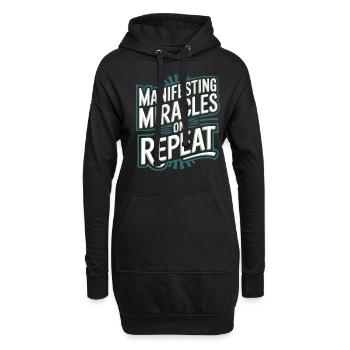 Manifester des miracles encore et encore Citation - Sweat-shirt à capuche long Femme - noir - Devant