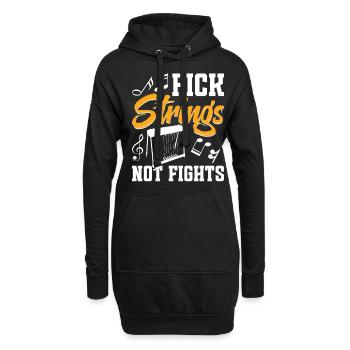 Country Music steelin Pedal Steel Guitarist - Hoodie-Kleid - Schwarz - Vorne