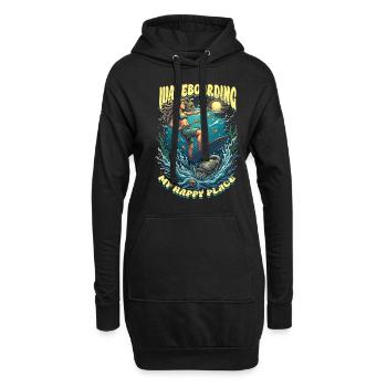 Wakeboarding My Happy Place Wakeboard Wakeboarder - Sweat-shirt à capuche long Femme - noir - Devant