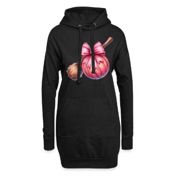 Coquette Bow Ballon Joueur Broomballer - Sweat-shirt à capuche long Femme - noir - Devant