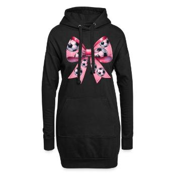 Coquette Bow Soccer Ballon Motif Fête des Mères - Sweat-shirt à capuche long Femme - noir - Devant