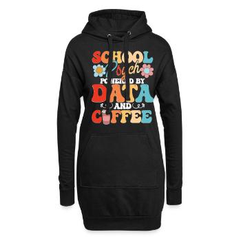 School Psychologist School Psychologist Data And Coffee - Hoodie Dress - black - Front