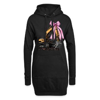Coquette Bow Excavatrice Opérateur Construction HEO - Sweat-shirt à capuche long Femme - noir - Devant