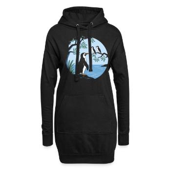 Vögel Beobachten Am See: Naturerlebnis Für - Hoodie-Kleid - Schwarz - Vorne