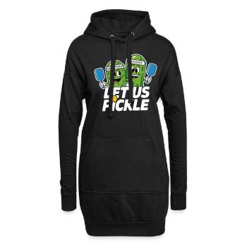Lustiges Pickleball Gurken Liebhaber Ballsportart - Hoodie-Kleid - Schwarz - Vorne