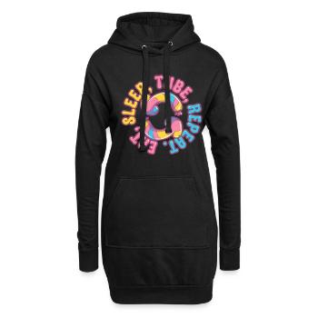 River Tubing Inner Tubing Eat Sleep Tube Repeat - Hoodie-Kleid - Schwarz - Vorne