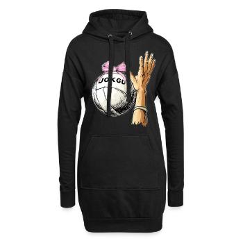 Noeud Coquet Jokgu Noeud Rose Fête des Mères - Sweat-shirt à capuche long Femme - noir - Devant