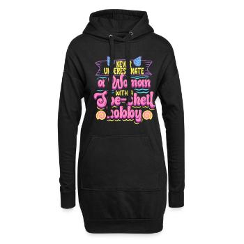 Collecteur de moules Muscheln - Sweat-shirt à capuche long Femme - noir - Devant