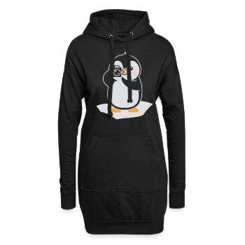 Photographie Pingouin pour les photographes Hobby Photography - Sweat-shirt à capuche long Femme - noir - Devant