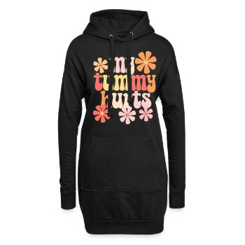 Tummy Ache Survivor Bauchschmerzen - Hoodie-Kleid - Schwarz - Vorne
