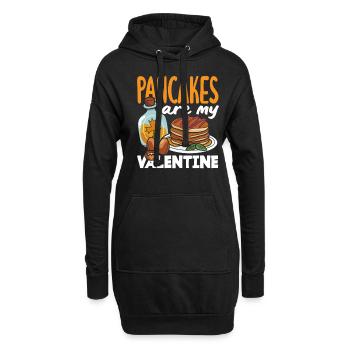 Pfannkuchen Sind Mein Valentinstag - Hoodie-Kleid - Schwarz - Vorne