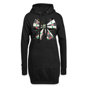 Coquette Bogen Darts Spieler Mütter Tag rosa - Hoodie-Kleid - Schwarz - Vorne