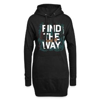 Find The Way Inspirierender Gepard für einen - Hoodie-Kleid - Schwarz - Vorne