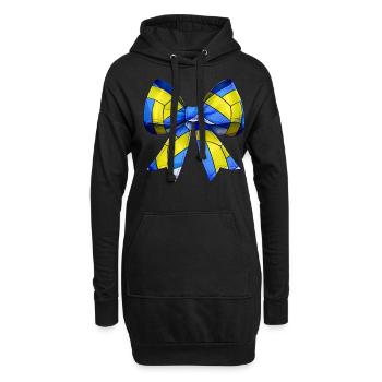 Coquette Schleife Volleyball Muster Mothers Day - Hoodie-Kleid - Schwarz - Vorne