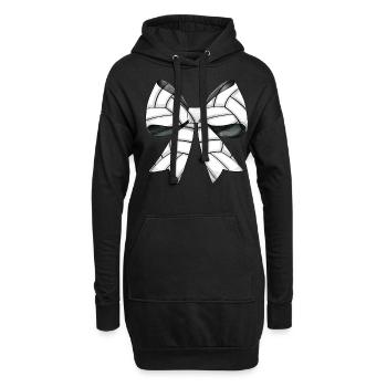 Coquette Schleife Volleyball Muster Mothers Day - Hoodie-Kleid - Schwarz - Vorne