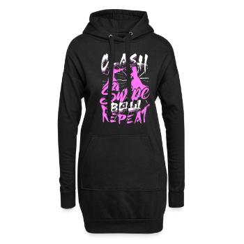 Kendo Clash Swipe Bow Repeat - Hoodie-Kleid - Schwarz - Vorne