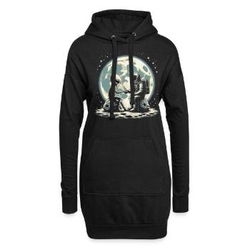 OVNI extraterrestre Galaxie extraterrestre Geschnek - Sweat-shirt à capuche long Femme - noir - Devant