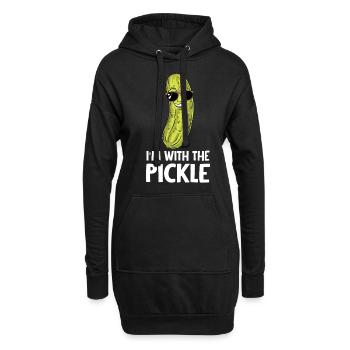 Cornichon à l’aneth Je suis l’un des cornichons - Sweat-shirt à capuche long Femme - noir - Devant