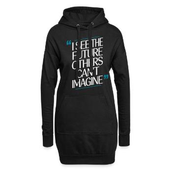 Wassermann Charakter: Ich Sehe Die Zukunft - Hoodie-Kleid - Schwarz - Vorne