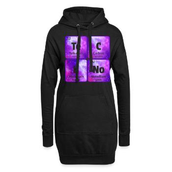 Techno House Party EDM Festival Goa Electro Rave - Hoodie-Kleid - Schwarz - Vorne