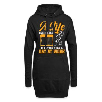 Pedal Steel Guitarist String Instrument Mountain - Hoodie-Kleid - Schwarz - Vorne