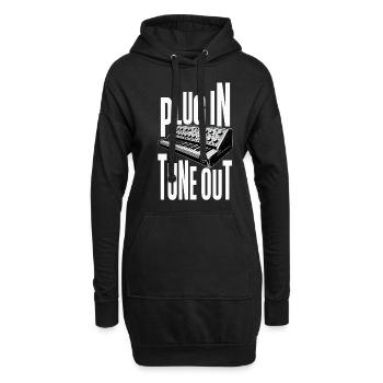 Synthétiseur Synthé Grosse caisse DAW Plug In Tune Out - Sweat-shirt à capuche long Femme - noir - Devant