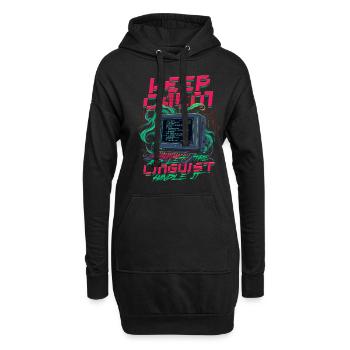 Le linguiste computationnel laisse le linguiste s’en occuper - Sweat-shirt à capuche long Femme - noir - Devant