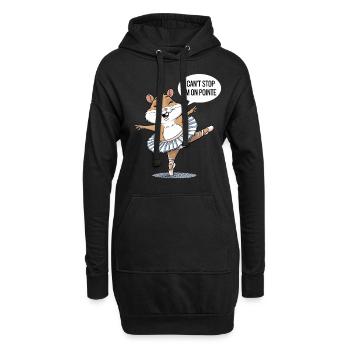 Ballet des hamsters : Je ne peux pas m’arrêter, je suis - Sweat-shirt à capuche long Femme - noir - Devant