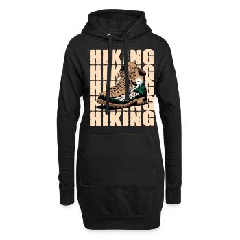 Explorez les montagnes avec vos chaussures de randonnée - Sweat-shirt à capuche long Femme - noir - Devant
