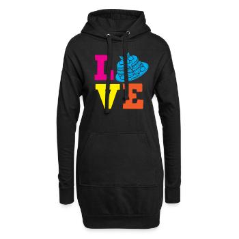 Les crêpes aiment le petit-déjeuner, un pur plaisir - Sweat-shirt à capuche long Femme - noir - Devant